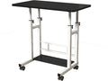 Small Standing Desk Adjustable Height Mobile Stand Up Desk for Laptop Portable Computer Table for Home Office Work and Walking Pad Treadmill 31.5x15.75 Inches Height 27.16-35.43 Black