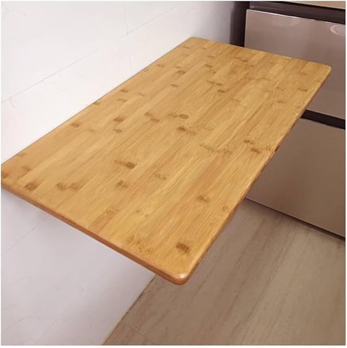 Rygcrud Bamboo Table Top Universal Solid One-Piece Rectangular Standard Top Rounded Corners Countertop for Standing Desk and Home Office Desk(80x60x2 cm)
