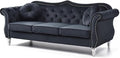 Glory Furniture Hollywood Velvet Sofa in Black