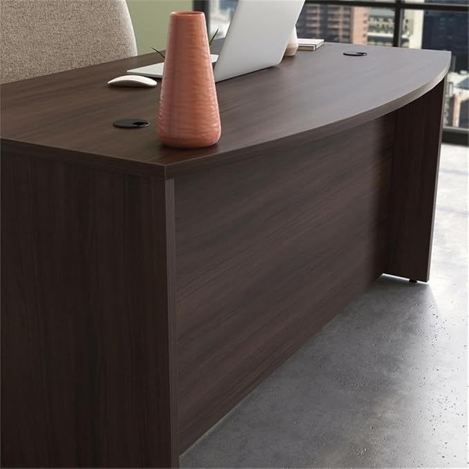 OfficeWorks by Sauder Affirm 60'' Bow Front Desk Shell L: 34.25'' x W: 59.06'' x H: 29.29'' Noble Elm