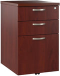 Bush Business Furniture Office in an Hour 3 Drawer Rolling File Cabinet in Hansen Cherry | Mobile Under Desk Drawers for Letter Legal and A4-Size Document Storage