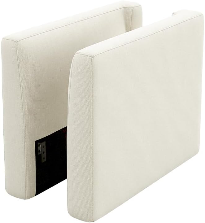 mopio Side Armrest Set for Modular Sectional Sofa Couch A Pair of Armrests to Extend or Update Your Sofa Modern Contemporary Module Piece for Living Room Off White Fabric