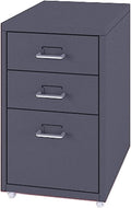 3 Drawer Mobile File Cabinet Drawer Cabinet Office Filing Cabinet Household Mobile Storage Cabinet Under Desk Storage(Color:B)