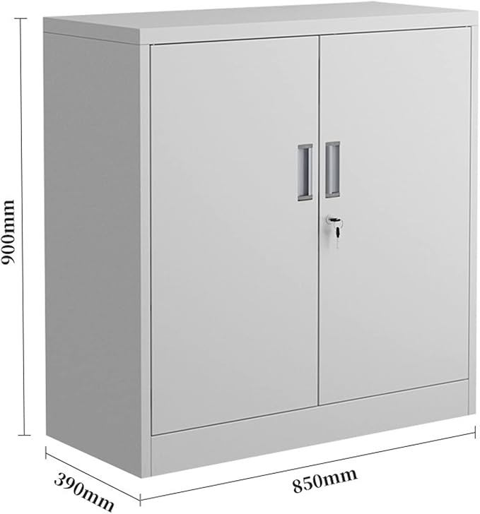 File Cabinet Filing Cabinet Metal File Cabinet Lateral Filing Cabinet with Locking Double Cabinet Door Storage Cabinet for Home Office 33.4L×35.4H×15.3D White Office Furniture Filing Cabinets f