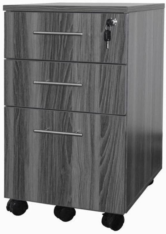 Mayline Office Pedestal Filing Cabinets in Gray Steel (Set of 2)