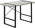 Modern Grey &amp Black Computer Desk for Home Office - 48 L