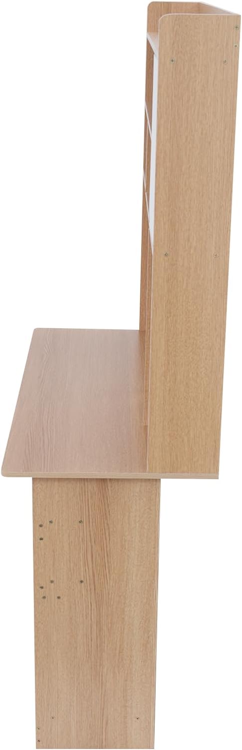 Modern Computer Desk Contemporary Rectangular Credenza Desk Home Storage Table Wood Computer Desk with Storage Drawers and Shelves