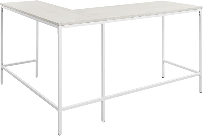 OSP Home Furnishings Contempo L-Shaped Desk White