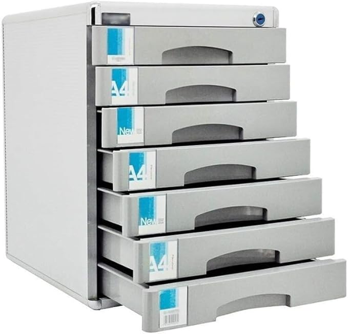 File Cabinet Lockable Data Office Storage Drawer Confidential Desktop Organizer Gray AluminumSilverstandard Size