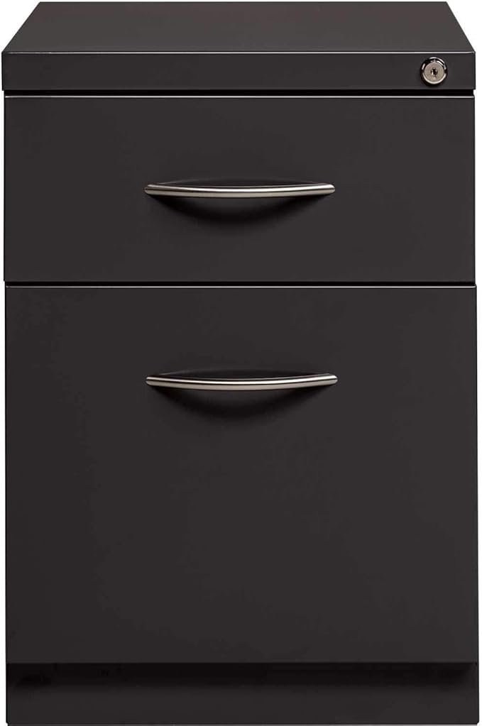 Global Industrial 2 Drawer Box/File Pedestal 15 W x 20 D x 21-3/4H Charcoal