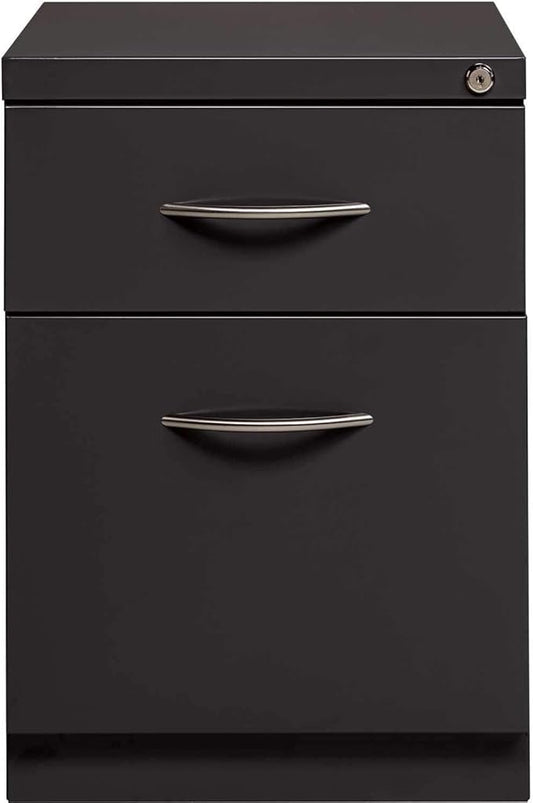 Global Industrial 2 Drawer Box/File Pedestal 15 W x 20 D x 21-3/4H Charcoal