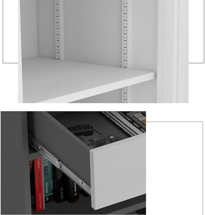 File Cabinets File Filing CabinetSteel Drawer CabinetOffice Multifunctional Storage CabinetUnder Desk with Locking Cabinet File Storage Cabinets(White)