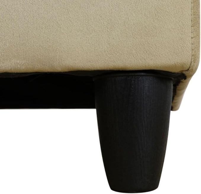 Beige L-Shaped 3-Piece Microfiber Sofa with Storage Ottoman Set Sectional Couch Sofa Set for Living Room Office Small Space