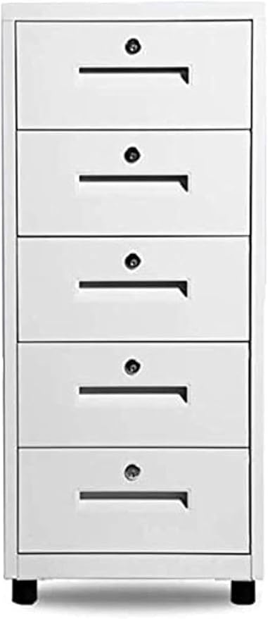 Metal File Cabinet with Lock | Floor-Standing Home Office Storage Solution(White)