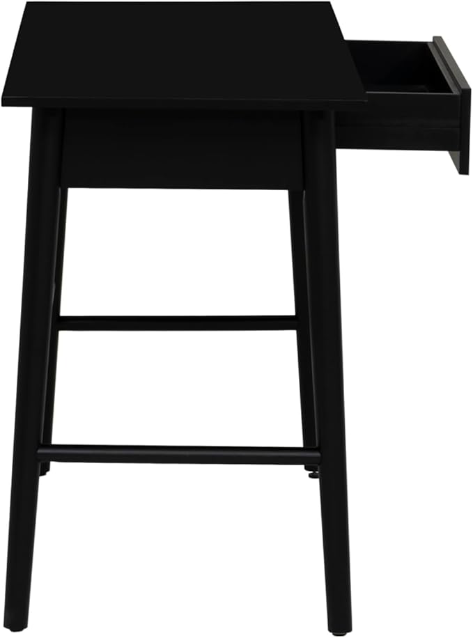 Melissa Black Wooden One Drawer Writing Desk by Linon