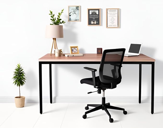 Modern 48 Inch Computer Desk for Home Office - Sleek and Sturdy Ideal for Work and Study Multi-Purpose Table for Writing Dining and Workstation Suitable for Office and Home Office Use