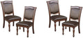 Pemberly Row Set of 4 Wood Dining Room Side Chairs in Brown Cherry