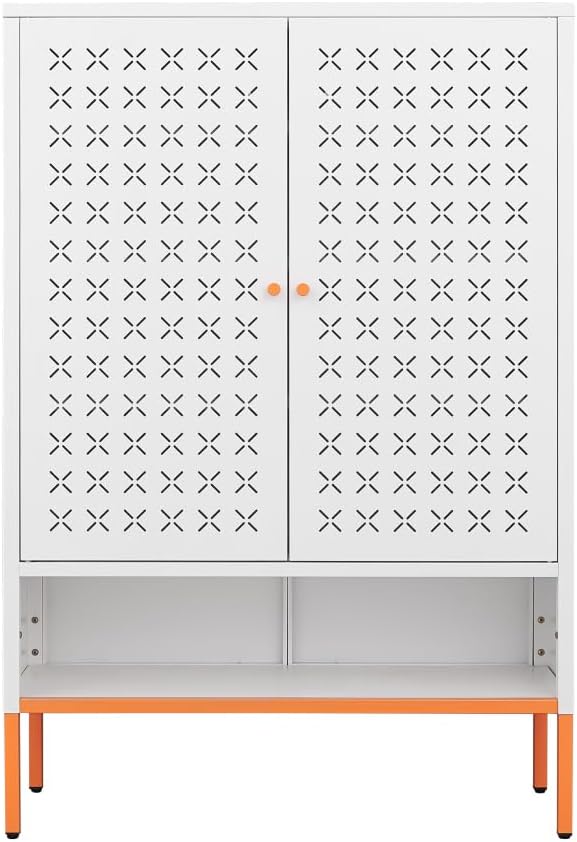 Suitable for Steel Storage cabinets in Living Rooms Kitchens and bedrooms and Office File Cabinet 2 Movable partitions (Hua-White)