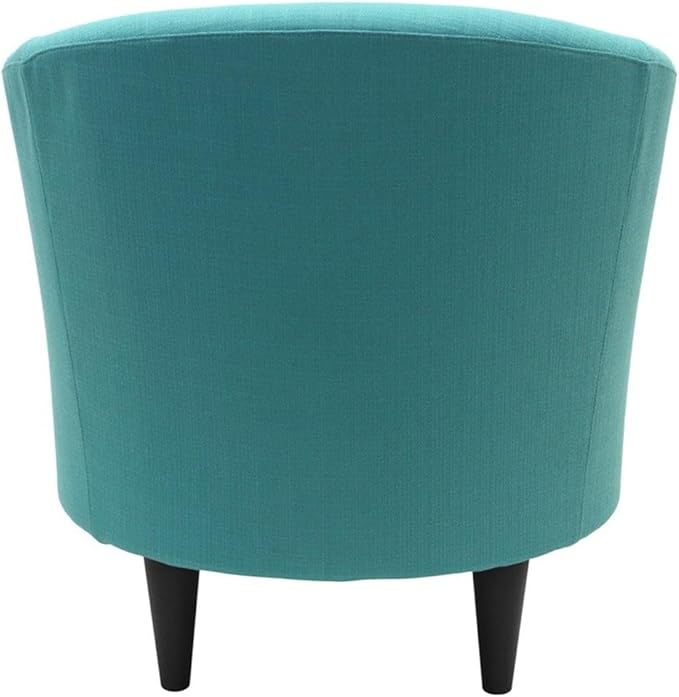Pemberly Row Traditional Fabric Club Chair 32 H x 30.5 W x 27.5 D Polyester Upholstery Caribbean Blue Finish Padded Seat Classic Accent Chair for Living Room or Home Office