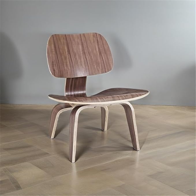 Hawthorne Collections 15 Seat Height Modern Plywood Accent Chair with Rubber Foot Pads Sturdy Construction in Walnut Finish
