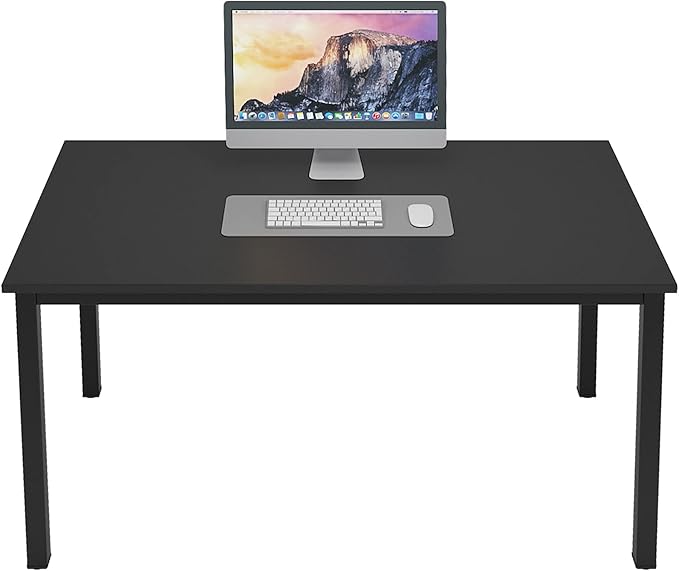 soges 47 inches Desk Computer Desk Home Office Table Writing Desk Study Table Computer Workstations PC Desk Gaming Desk Modern Simple StyleBlack