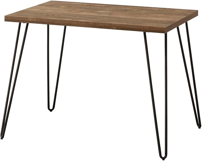 Rustic Oak Desk - Compact Home Office Workspace 47.25 W Metal Accents &amp Open Design