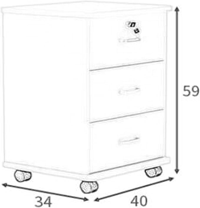 File Cabinet Under Desk Storage Cabinet Sideboard Drawer Cabinet Office Data Cabinet with Lock Storage Cabinet (Color : A)