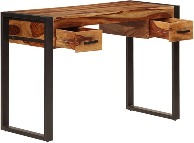 Computer Desk with 2 Drawers Writing Desk Study Table Office Desk Workstation Desk for Office Home Bedroom Vintage-Style 43.3x19.7x30.3