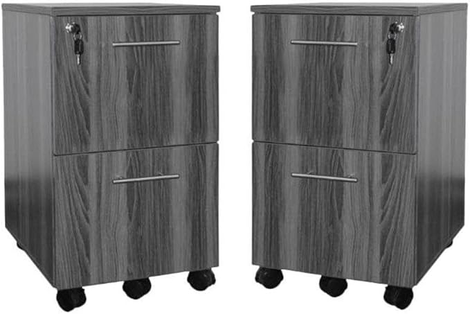 Mayline Value Pack Pedestal (File-File) in Gray Steel (Set of 2)