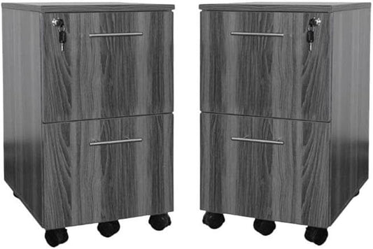 Mayline Value Pack Pedestal (File-File) in Gray Steel (Set of 2)