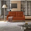 47 Loveseat Sofa Small Couches for Small Spaces Comfy Corduroy Solid Wood Frame Modern Deep Seat 2 Seater Couch with Side Pockets for Bedroom Living Room Apartment Office (Orange)