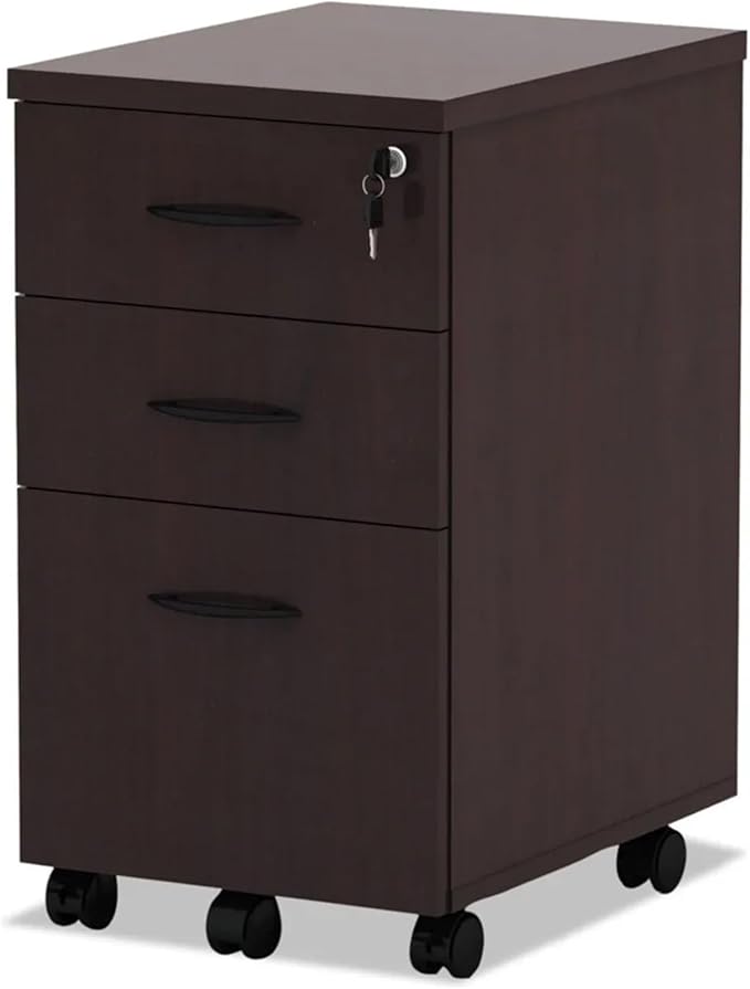 Mobile File Cabinet 15.88 in. X 20.5 in. X 28.38 in. 3-Drawer Mobile File Pedestal(Color 2)