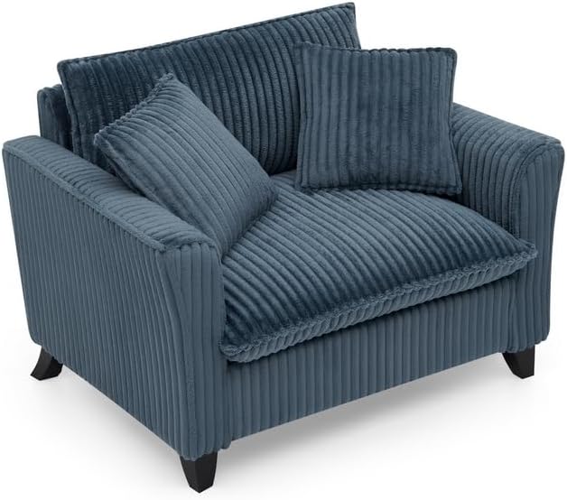 Polibi Lazy Comfortable Single-Person Sofa Chair with High-Resilience Cushion and a backrest Compact Single Seater for Living Room &amp Bedroom Blue