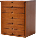 Solid Wood D File Cabinet with Multilayer Storage Box Drawers and Desk Organizer Monitor Stand/Printer Holder6 Layer
