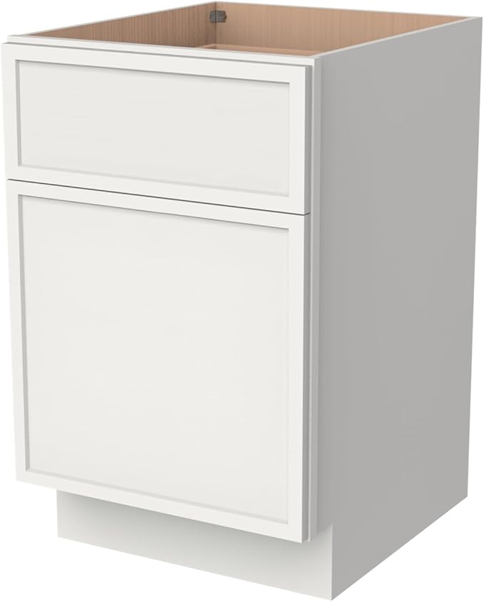 Solid Wood File Cabinet with 2 Drawers Desk Under-Table Wooden File Cabinet Suitable for Bedside or Freestanding File Storage Cabinet (Origami White 18 W × 21 D × 29.5 H)