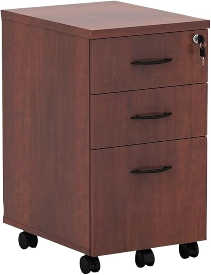 Mobile File Cabinet 15.88 in. X 20.5 in. 28.38 in. 3-Drawer Mobile File Pedestal(Color 2)