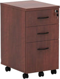 Mobile File Cabinets 15.88 in. X 20.5 in. 28.38 in. 3-Drawer Mobile File Pedestal(Color 2)