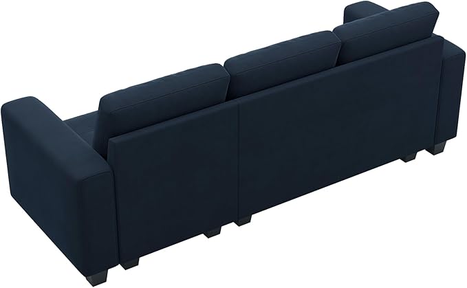Belffin Velvet Modular Sofa Couch 3 Seater Sofa Couch for Living Room Blue