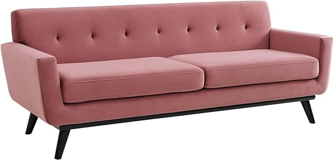 Modway Engage Performance Velvet Sofa with Dusty Rose Finish EEI-5600-DUS