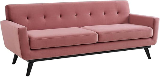 Modway Engage Performance Velvet Sofa with Dusty Rose Finish EEI-5600-DUS