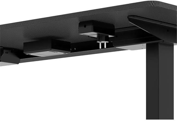 Furniture of America Tilah Metal Height Adjustable Office Desk in Black