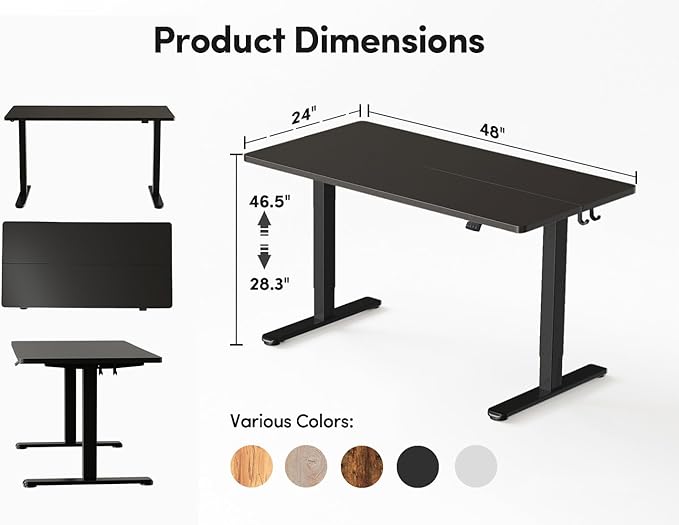 BANTI Standing Desk Electric Stand up Height Adjustable Home Office Table Sit Stand Desk with Splice Board