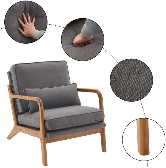 Living Room Chairs Reading Room Waiting Room Office Guest Reception Chairs Waiting Room Chairs Modern Lobby Sofa ChairsOffice Guest Chair Visitor Guest Reading Leisure Chair for Living Room Gray
