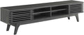 Modway Render Mid-Century Modern Low Profile 70 Inch Media Console TV Stand in Charcoal 70
