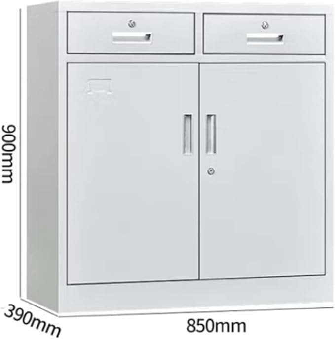 GLigeT Filing Cabinet Metal Cabinets Steel Filing Cabinet with Lock 2-Drawer Low Cabinet Small Storage Cabinet with Locks Steel Cabinet for Office Home File Storage Cabinets (Size : 1.2mm)