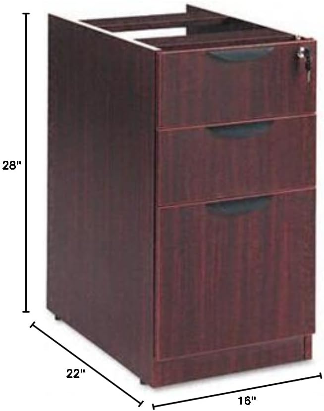 Alera Valencia Series Box/Box/File Full Pedestal File PEDESTALBX FLE 16X22MAH 66000083403 (Pack of 2)