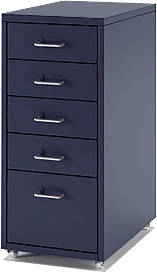 WCH Filing Cabinets 5/6/8 Drawer Filing Drawers Metal for Colorful Office Furniture Color Display 6 Colors Optional (Size:5Color:Dark Grey)