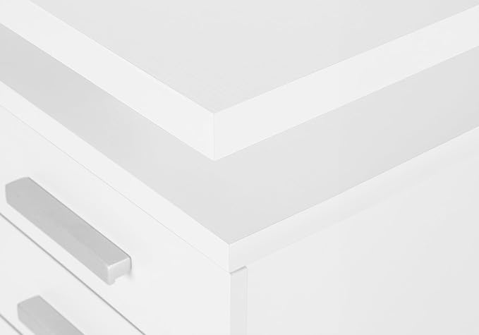 Monarch Specialties I 7690 Computer Desk Home Office Laptop Left Right Set-up Storage Drawers 48 L Work Laminate White Contemporary Modern
