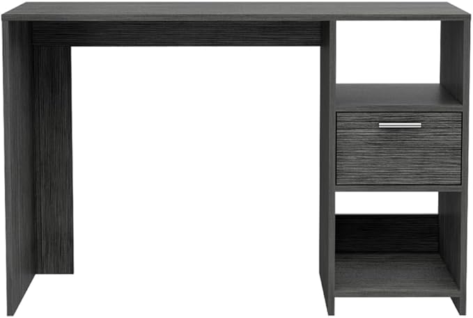 Computer Desk with Storage 43 Home Office Desk with 2-Shelf &amp 1-Drawer Modern PC Desk Study Writing Table Workstation for Small Spaces Smokey Oak