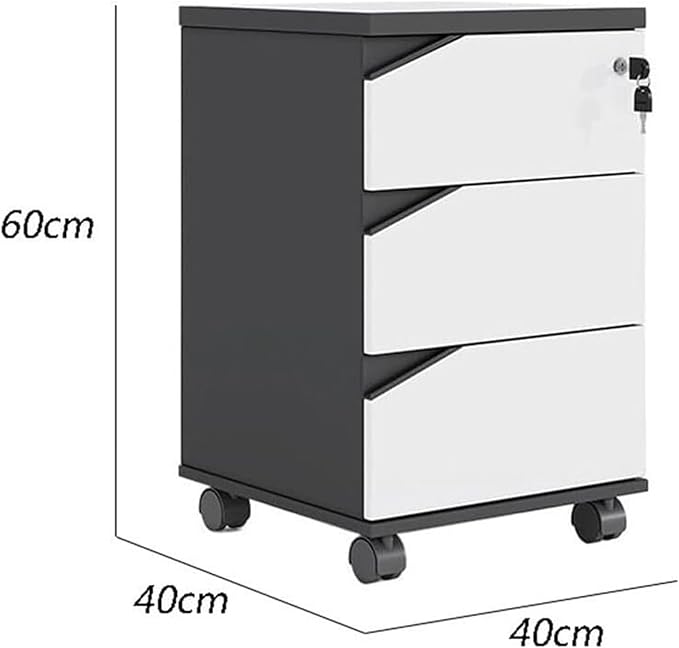 File Cabinet Under Desk Lockable Office Storage Cabinets(B)